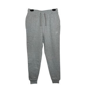 NWOT GYMSHARK CREST Joggers Slim Fit in Light Grey Marl